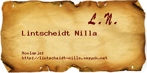 Lintscheidt Nilla névjegykártya